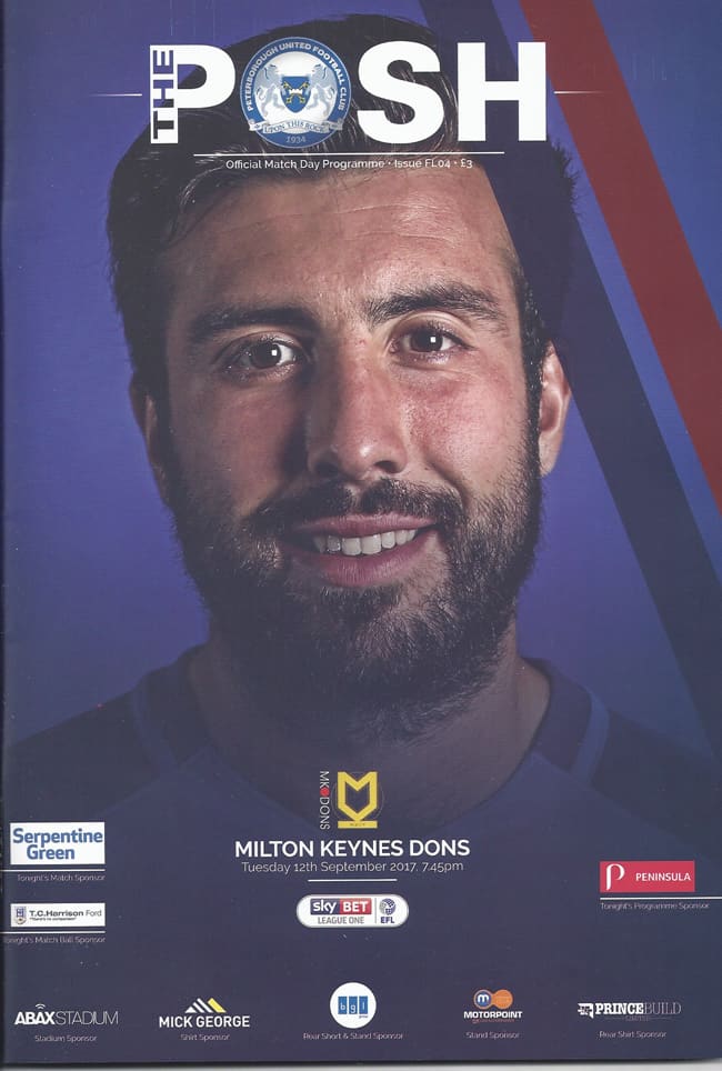 Peterborough United FC v MK Dons (Milton Keynes Dons)